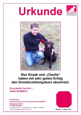 Max Knaak und "Charlie"