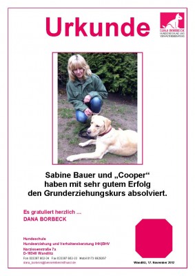Sabine Bauer und "Cooper"