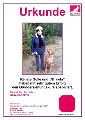 Renate Golle und "Shakila"