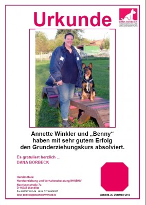 Annette Winkler und "Benny"