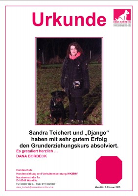 Sandra Teichert und "Django"
