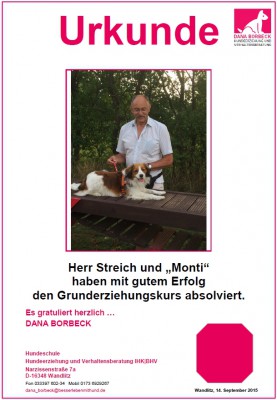 Herr Streich und "Monti"