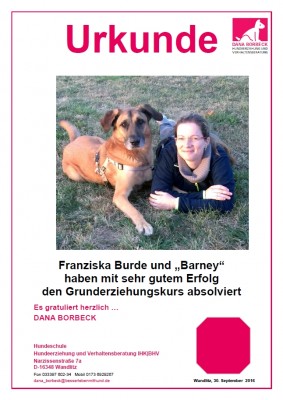 Franziska Burde und Barney