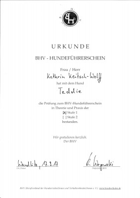 Kathrin Keitsch-Wolff und "Teddie"